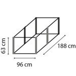 KOVINSKA VISOKA GREDA VITAVIA LINUS 858 GRANIT/ČRNA – predstavitvena slika
