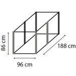 KOVINSKA VISOKA GREDA VITAVIA LINUS 858 GRANIT/ČRNA – predstavitvena slika