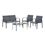 KOVINSKA VRTNA GARNITURA SET BEO, SIV