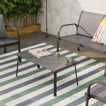 KOVINSKA VRTNA GARNITURA SET BEO, SIV – predstavitvena slika