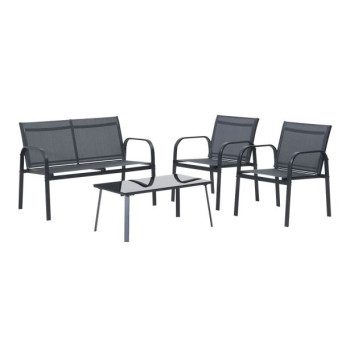 KOVINSKA VRTNA GARNITURA SET BEO, SIV