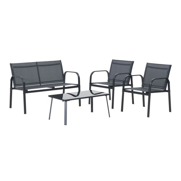 KOVINSKA VRTNA GARNITURA SET BEO, SIV