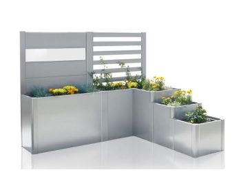 KOVINSKA VRTNA GREDA BIOHORT 201X250X168 CM DAVINCI RAZLIČICA 2 SREBRNA