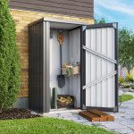 KOVINSKA VRTNA HIŠKA VITAVIA MARBURG 180X98X81 MAT ANTRACIT – predstavitvena slika