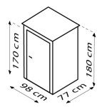 KOVINSKA VRTNA HIŠKA VITAVIA MARBURG 180X98X81 MAT ANTRACIT – predstavitvena slika