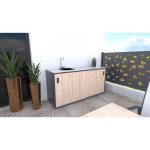 LETNA KUHINJA MS VISCOM ELEMENT POMIVALNO KORITO LESNI DEKOR HRAST-RUSTIK – predstavitvena slika