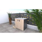 LETNA KUHINJA MS VISCOM ELEMENT Z VRATI LESNI DEKOR HRAST RUSTIK – predstavitvena slika