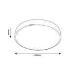 NADGRADNA STROP. SVETILKA RABALUX TESIA 36W D40CM SREBRNA – predstavitvena slika
