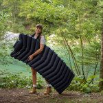 NAPIHLJIVA BLAZINA LAYON PODLOGA ZA SPANJE 188X65 CM TEMNO MODRA – predstavitvena slika