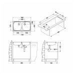 NERJAVNO POMIVALNO KORITO ALVEUS BASIC 160, LEINEN 780X435 MM – predstavitvena slika