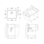 NERJAVNO POMIVALNO KORITO ALVEUS KOMBINO 40, KMB 488X438 MM – predstavitvena slika