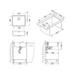 NERJAVNO POMIVALNO KORITO ALVEUS KOMBINO 50, KMB 542X442 MM – predstavitvena slika