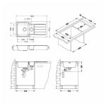 NERJAVNO POMIVALNO KORITO ALVEUS LINE MAXIM 10, SATIN 980X500 MM – predstavitvena slika