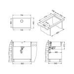 NERJAVNO POMIVALNO KORITO ALVEUS QUADRIX 60 790X450 MM – predstavitvena slika