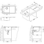 NERJAVNO POMIVALNO KORITO ALVEUS STRICTO 10 790X472 MM, LEVI – predstavitvena slika