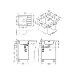 NERJAVNO POMIVALNO KORITO ALVEUS ZOOM 10, LEINEN 615X500 MM – predstavitvena slika
