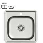 NERJAVNO POMIVALNO KORITO QUADRON JOE 110 INOX – predstavitvena slika