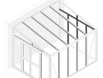 OPREMA ZA RASTLINJAK VITAVIA KOMPLET VITAVIA 8600, ČRN ZA OJAČITEV STREHE