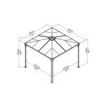 PALRAM PALERMO 3000 PAVILJON, SIVA/BRONZA – predstavitvena slika