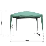 PAVILJON NATERIAL EORI II 295X295 ZELEN ZLOŽLJIV – predstavitvena slika