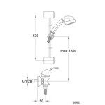 PIPA ZA TUŠ KAD UNITAS SIMPATY PRHA MASAŽNA, GIBLJ.CEV,POMIČNA KONZOLA – predstavitvena slika