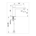 PIPA ZA UMIVALNIK UNITAS SQUARE Q10B ČRNA – predstavitvena slika