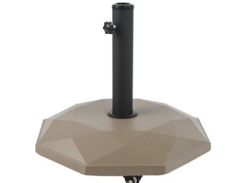 PODSTAVEK ZA SENČNIK DECORIS KOVINSKI 25 KG, TAUPE S KOLEŠČKOM, 48X33.5 CM