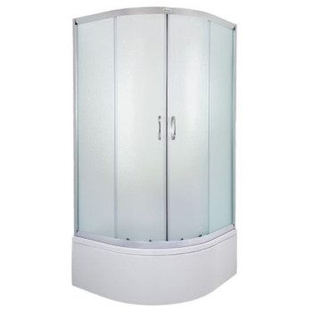 POLKROŽNA KAB. ZA PRHANJE FEROTEHNA EVORA 80R FIX KABINA+KAD KROM ALU PR., KALJ.ST.