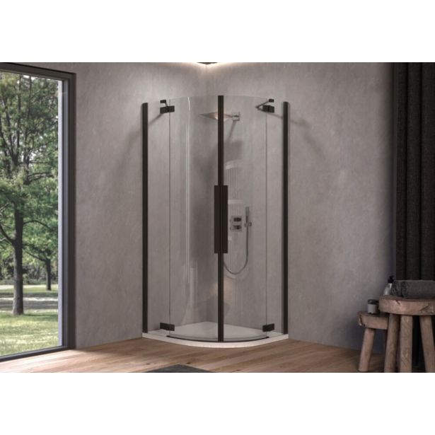 POLKROŽNA KAB. ZA PRHANJE KOLPA SAN R 100 B/1 POLARIS ČRNI PROF. PROZ. STEK.