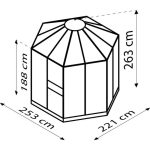 RASTLINJAK, STEKLO-V.PLOŠ VITAVIA PAVILJON HERA 4500 ESG/VP BELA 2.5X5.5M – predstavitvena slika