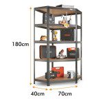 REGAL VONHAUS 5 POLIČNI KOTNI HAMMERITE 1.8M – predstavitvena slika