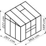 STEKLEN RASTLINJAK VITAVIA IDA 3300 ESG 3MM ČRNA 222X255X132 – predstavitvena slika