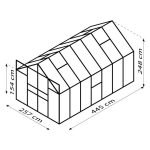 STEKLEN RASTLINJAK VITAVIA JUPITER 11500 ESG 3MM ALU 2.6X3.8M – predstavitvena slika