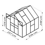 STEKLEN RASTLINJAK VITAVIA JUPITER 6700 ESG 3MM ALU 2.6X2.6M – predstavitvena slika