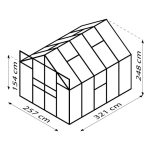 STEKLEN RASTLINJAK VITAVIA JUPITER 8300 ESG 3MM ALU 2.6X3.2M – predstavitvena slika