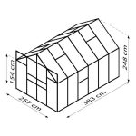 STEKLEN RASTLINJAK VITAVIA JUPITER 9900 ESG 3MM ALU 2.6X3.8M – predstavitvena slika