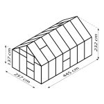 STEKLEN RASTLINJAK VITAVIA MERIDIAN 1 11500 ESG3MM ALU 2.6X4.45M – predstavitvena slika