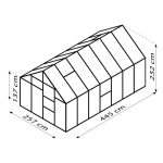 STEKLEN RASTLINJAK VITAVIA MERIDIAN 1 11500 ESG3MM SMARAGDNA 2.6X4.45M – predstavitvena slika
