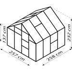 STEKLEN RASTLINJAK VITAVIA MERIDIAN 1 6700 ESG3MM ALU 2.6X2.6M – predstavitvena slika