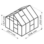 STEKLEN RASTLINJAK VITAVIA MERIDIAN 1 6700 ESG3MM ČRNA 2.6X2.6M – predstavitvena slika