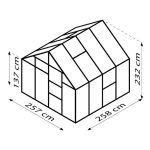 STEKLEN RASTLINJAK VITAVIA MERIDIAN 1 6700 ESG3MM SMARAGDNA 2.6X2.6M – predstavitvena slika