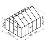 STEKLEN RASTLINJAK VITAVIA MERIDIAN 1 8300 ESG3MM ALU 2.6X3.2M – predstavitvena slika