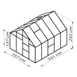 STEKLEN RASTLINJAK VITAVIA MERIDIAN 1 8300 ESG3MM ČRNA 2.6X3.2M – predstavitvena slika