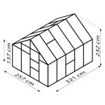 STEKLEN RASTLINJAK VITAVIA MERIDIAN 1 8300 ESG3MM SMARAGDNA 2.6X3.2M – predstavitvena slika