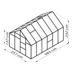 STEKLEN RASTLINJAK VITAVIA MERIDIAN 1 9900 ESG3MM ALU 2.6X3.8M – predstavitvena slika