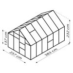 STEKLEN RASTLINJAK VITAVIA MERIDIAN 1 9900 ESG3MM SMARAGDNA 2.6X3.8M – predstavitvena slika