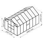STEKLEN RASTLINJAK VITAVIA MERIDIAN 2 11500 ESG3MM SMARAGDNA 2.6X4.4M – predstavitvena slika