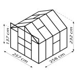 STEKLEN RASTLINJAK VITAVIA MERIDIAN 2 6700 ESG3MM ALU 2.6X2.6M – predstavitvena slika