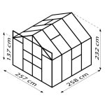 STEKLEN RASTLINJAK VITAVIA MERIDIAN 2 6700 ESG3MM ČRNA 2.6X2.6M – predstavitvena slika