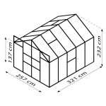 STEKLEN RASTLINJAK VITAVIA MERIDIAN 2 8300 ESG3MM ČRNA 2.6X3.2M – predstavitvena slika